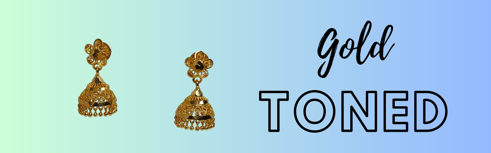 gold toned earrings - Giggles4u